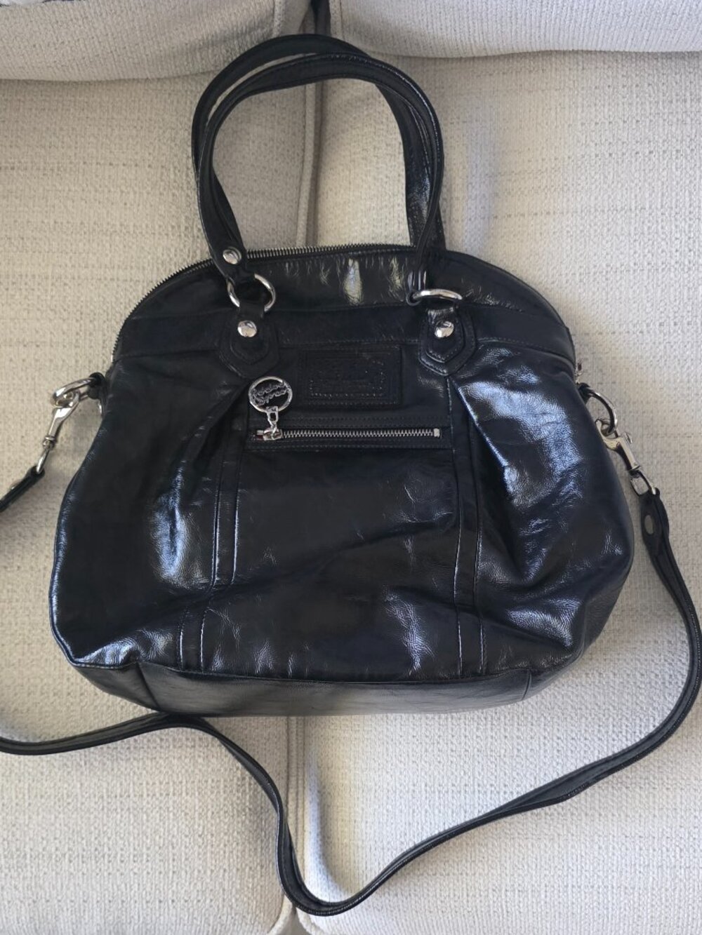 Coach Poppy 13835 Liquid Gloss Patent Tote